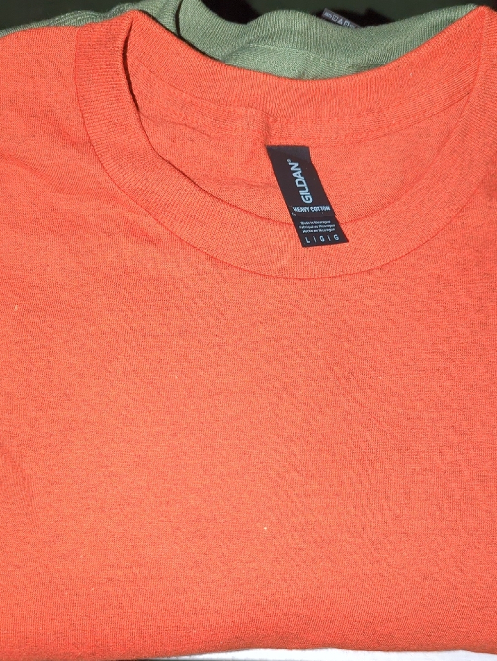 Gildan Coral Orange Crewneck T-Shirt Assorted Colors (12) Shirts Men's LARGE